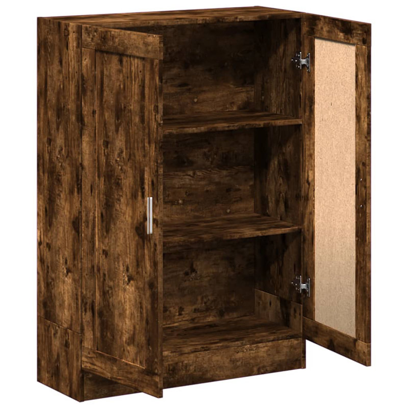 Palembang 115cm H x 82.5cm W Standard Bookcase, Smoked Oak