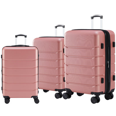 Valise légère en ABS, valise avec verrou TSA et roues pivotantes