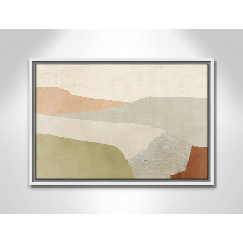 «Elspeth Pastel Views - Floater Frame», peinture sur toile, H 13,5 po x l 19,5 po, Blanc