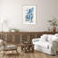 «Blue Golden Leaves II» par Andrea Haase, reproduction d'art encadrée sur bois-100672215