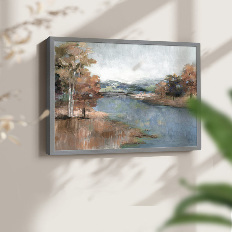 Blush Meadow - impression encadrée - réaménageable, H 8 po x l 10 po, Gris
