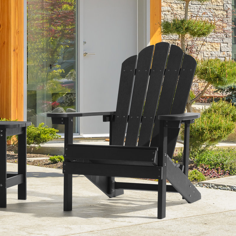 Chaise Adirondack en plastique, Noir