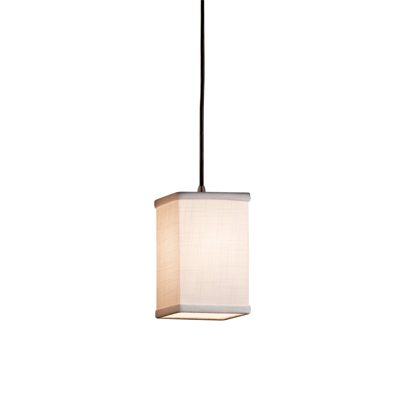 Luminaire carré/rectangulaire simple 1 lumières Geoffroy, Bronze foncé, Blanc