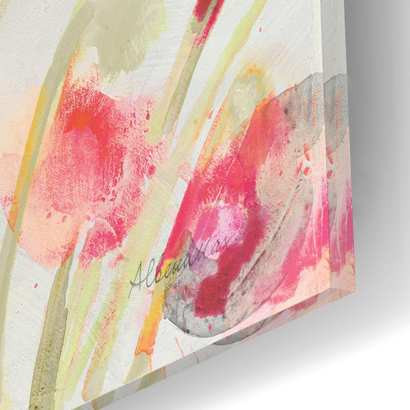 Art mural en verre «Blush Poppies» par Albena Hristova, H 12 po x l 16 po x P 0,13 po