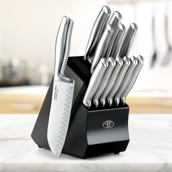 Oneida Stainless Steel 14 Piece Cutlery Block with Built-in Sharpener Set -  Macy's