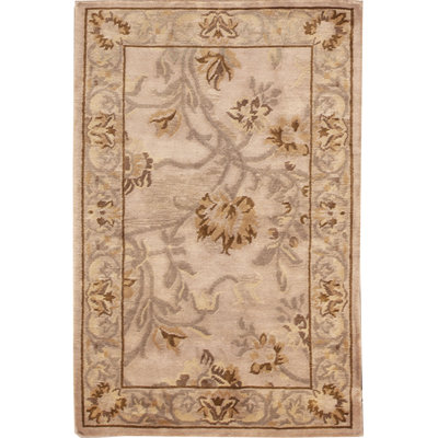 Tapis beige et beige noué à la main de haute qualité