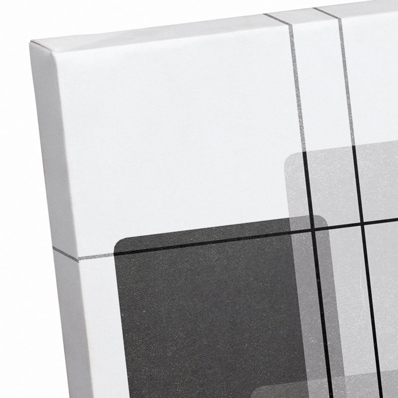 «Mid-Mod Black and White Rectangles», impression sur toile
