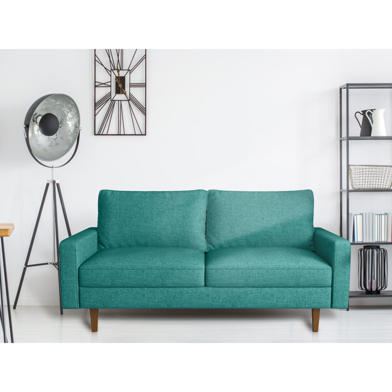 Zayn 69.7'' Upholstered Sofa, Pine Green Linen Blend