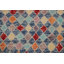 Tapis bleu en laine noué à la main de conception unique 3 pi 3 po x 5 pi New Age