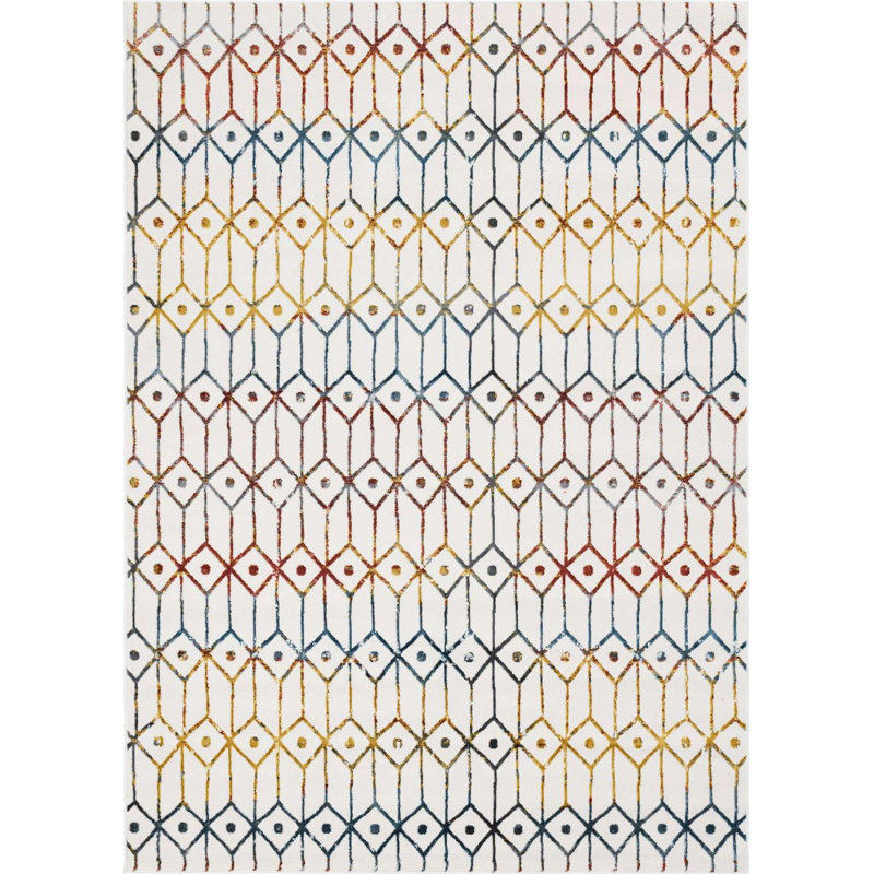 Clidy Abstract Indoor Rug, Rectangle 7' x 10'