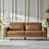 Pearman 87.5"W Retro Industrial Faux Leather Couch with Adjustable Backrest and Lumbar Cushion