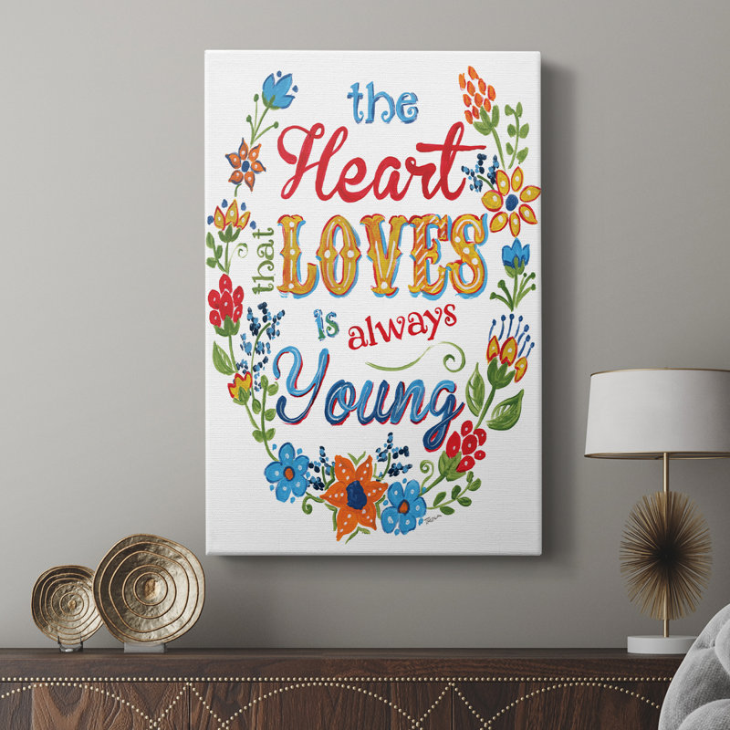 Young Heart -Gallery Wrapped Cavas, 12" H x 8" W