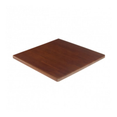 Plateau de table en bois de chêne massif 24 po x 24 po, acajou foncé