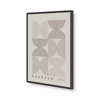 Warm Taupe Bauhaus Composition I Print dans un cadre