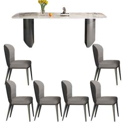 Italian style simple rectangular dining table sets