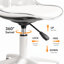 Fauteuil de coiffeuse en acrylique transparent avec roulettes, fauteuil de bureau pivotant à hauteur réglable-1506887278