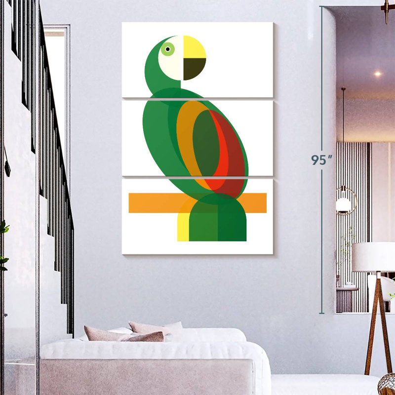 Ashelle Geometric Parrot, 74" H x 48" W