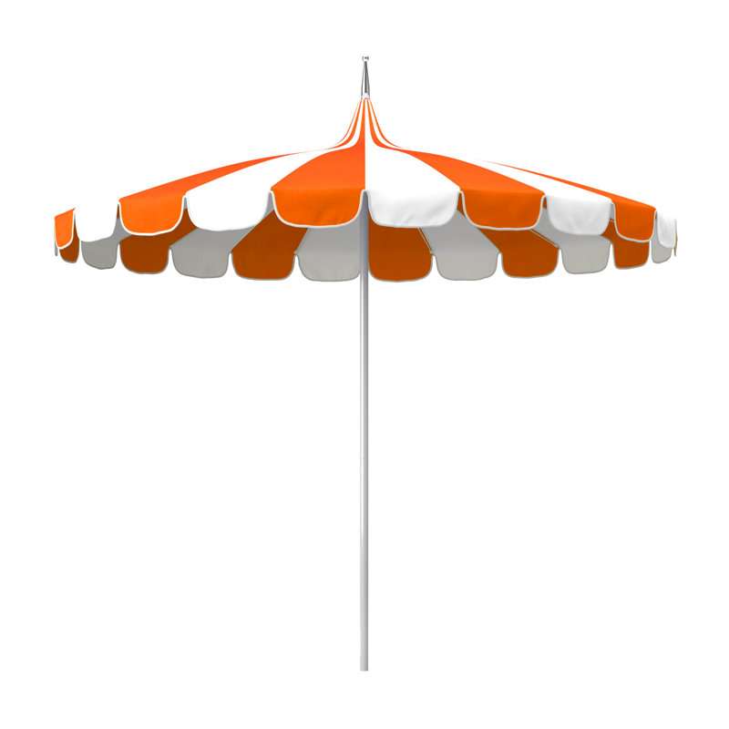 Ayman 8.5' Sunbrella® Two-Tone Pagoda Umbrella, Canvas Tuscan Sunbrella® Canvas