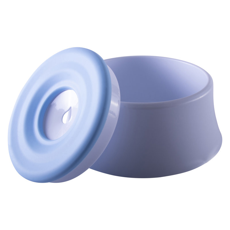 Blue and White Anti-Spill Floating Pet Water and Food Bowl