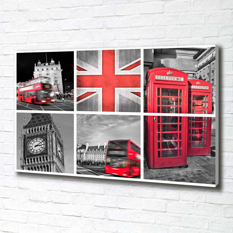 Collage London - Wrapped Canvas Print