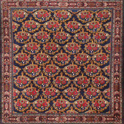 Tapis traditionnel rouge / noir Agyen