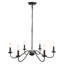 Lustre de style campagnard linéaire classique à 6 lumières de style bougie Ercel pour îlot de cuisine -1667697384-1857248756