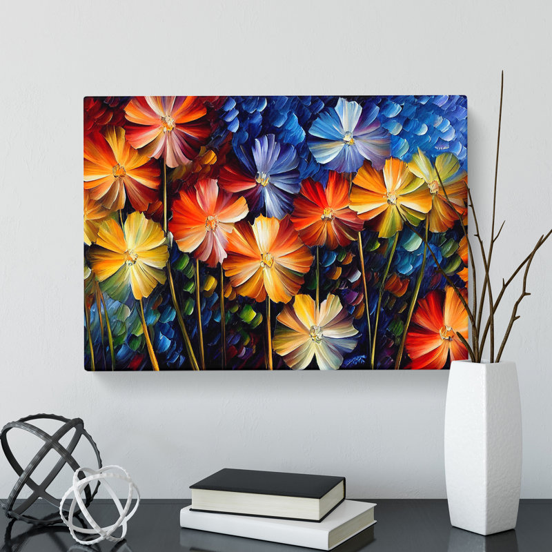 Assorted Flower Bouquet Vol.2 - Wrapped Canvas, 35cm H x 50cm W x 3cm D
