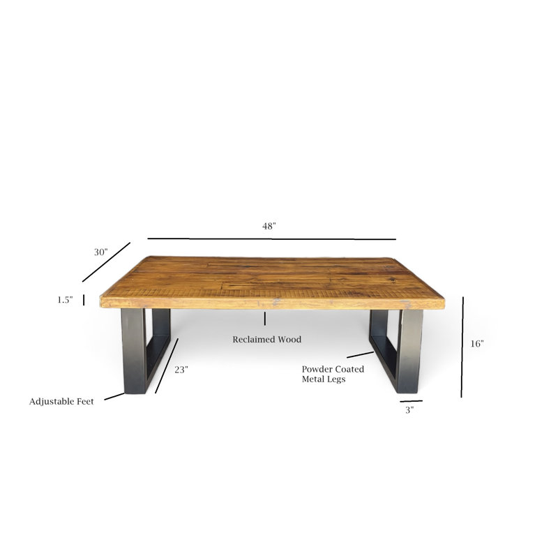 Table basse The Right Plank Timber Revival, H 16 po x L 48 po x l 30 po