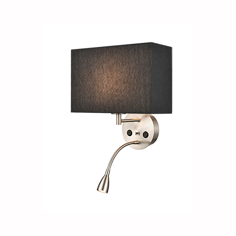 Trumbo LED Armed Sconce, Black