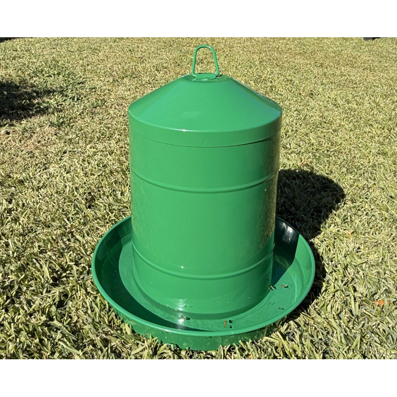 Abreuvoir en métal thermolaqué Zylina 3,2 gallons - vert