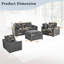 Ensemble de canapé 4 pièces, 2 fauteuils d'appoint + causeuse + repose-pieds mobile, ensemble de canapé revêtu de chenille avec structure en bois massif, comprend 3 coussins décoratifs, ensemble de mobilier de salon moderne-132677907