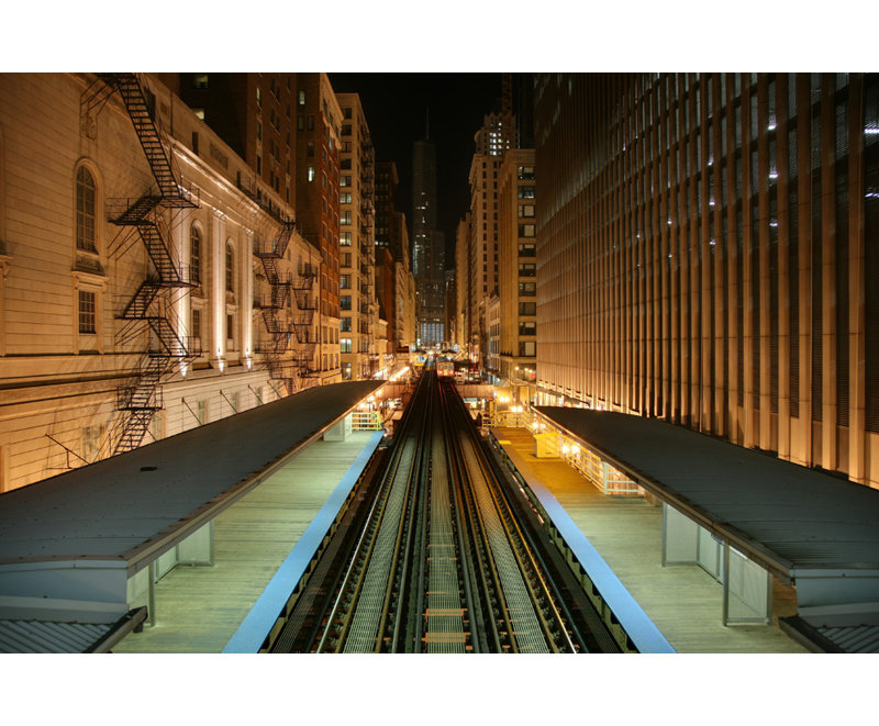 Chicago L Station, Adams et Wabash, H 16 po x l 24 po