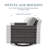 Naresa 5-Piece Outdoor Wicker Furniture Set With Swivel Glider Chairs & Fire Pit Table-1946671241