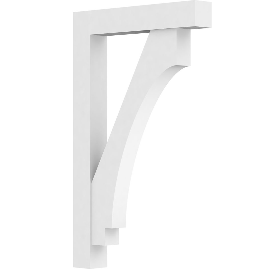 Standard Imperial Architectural Grade PVC Bracket With Block Ends Ekena Millwork