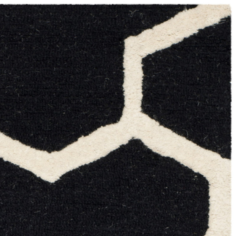 Sanyla Cambridge Hand Tufted Wool Geometric Rug, Rectangle 3' x 5'
