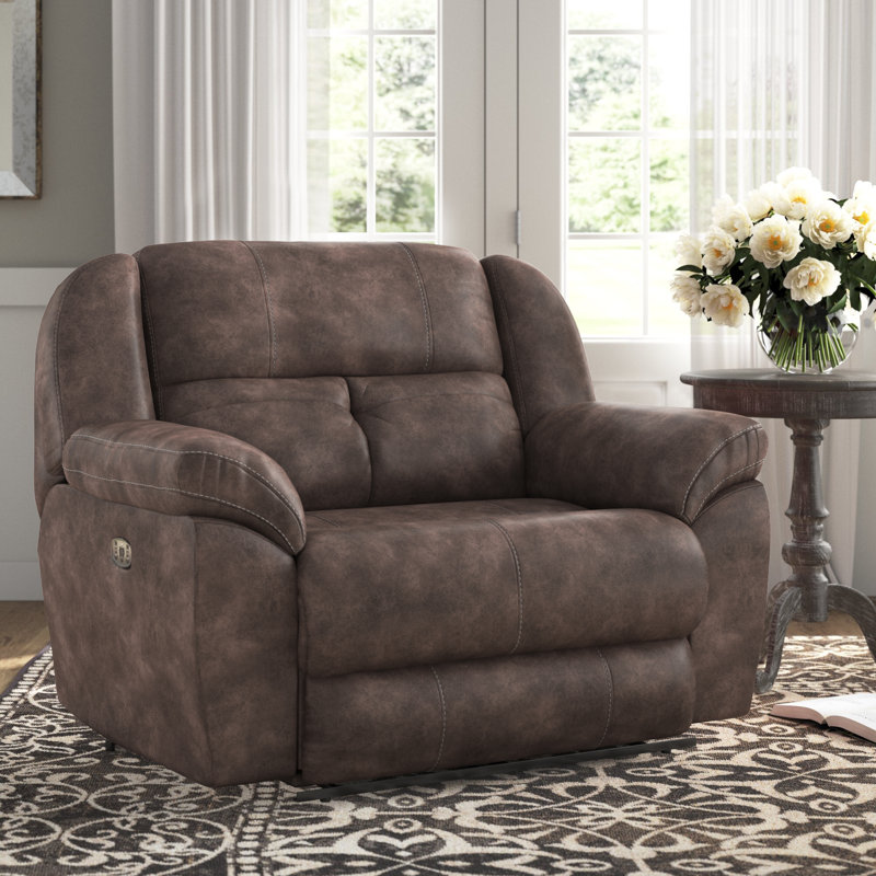 Chavers 52" Wide Power Standard Recliner, Dusk, Yes