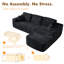  Aucun assemblage de canapé modulaire rembourré avec coussins 4 pièces Cloud-462008457-462008462