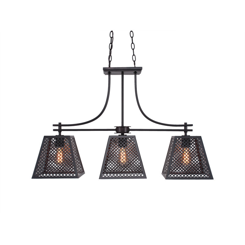 Giusto 3 - Light Kitchen Island Linear Pendant, Espresso, 23" H x 36.25" W x 9.5" D