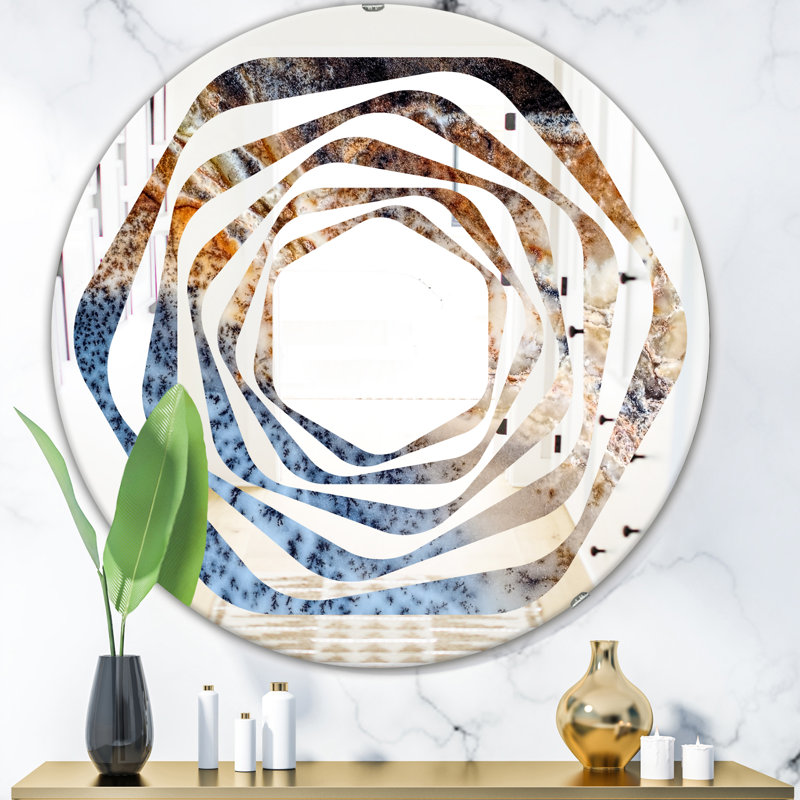 Miroir mural moderne Whirl, 23,6 po x 23,6 po