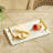 White Marble and Brass Serving Tray