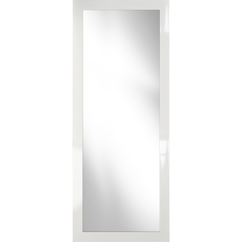 Edmondson Plastic Flat Leaning Mirror, 183 cm H x 73 cm W, White