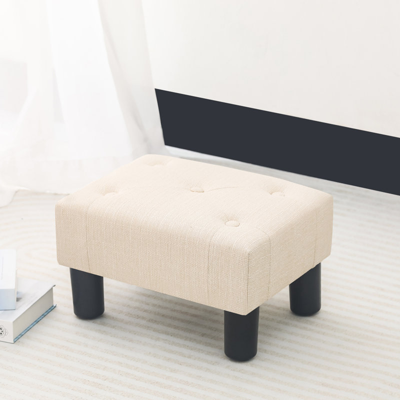 Repose-pieds rembourré Glenland, Lin beige