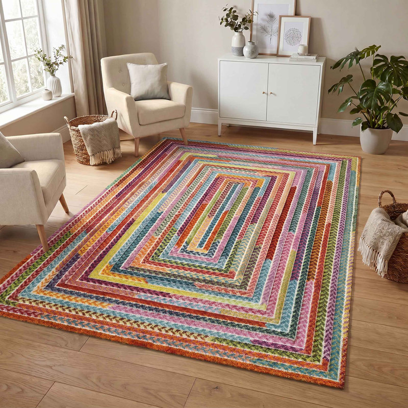 Cayne Geometric Shapes Area Rug, 200 x 290 cm (Rectangular)