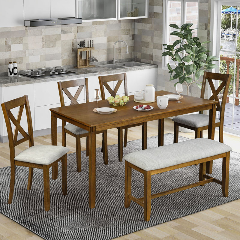 Ensemble repas pour 6 personnes Deshana, Brun