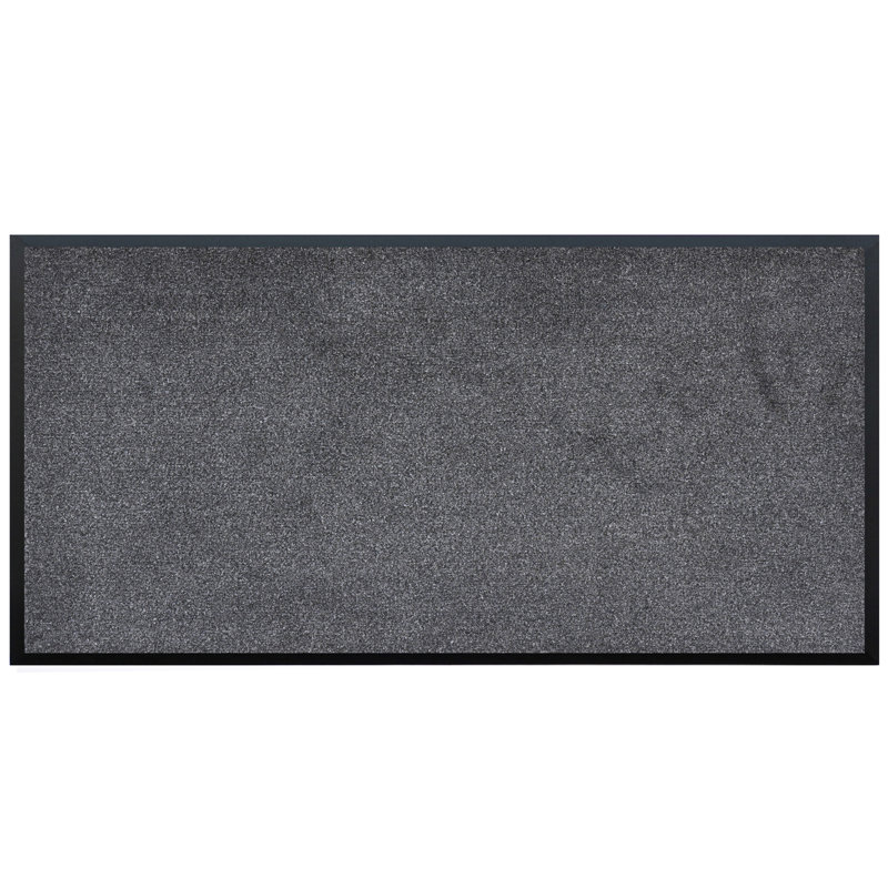 Tapis de porte d'extérieur antidérapant Lebo, Rectangle 2 pi x 3 pi, Anthracite