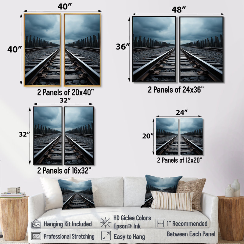 Train minimaliste train II - décoration murale moderne grise, Black, 36" H x 48" W, Impression encadrée flottante
