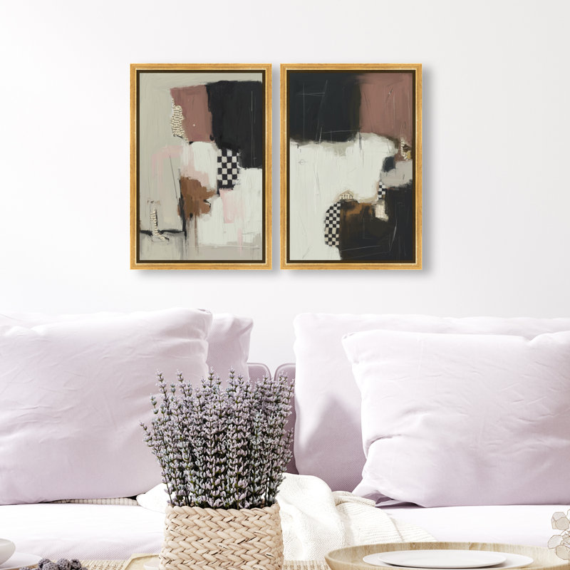 Longing Set Set by Oliver Gal, 11"H x 16"W, Gold Floater Frame