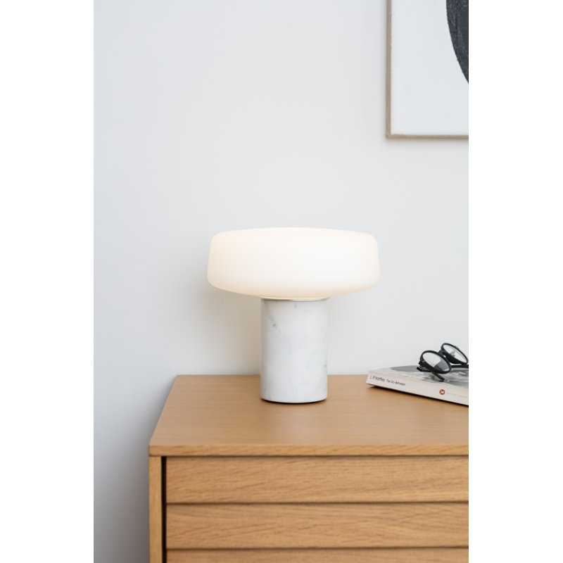 Solid Marble LED Bedside Lamp, Carrara, 9W