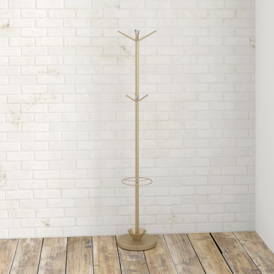 Bjoern Stainless Steel Freestanding 8 - Hook Coat Rack
