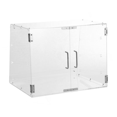 Pastry Display Case, 3-Tier Commercial Countertop Bakery Display Case, Acrylic Display Box With Rear Door Access & Removable Shelves, Keep Fresh For Donut Bagels Cake Cookie, 20.7"X14.2"X16.3"
